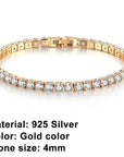 High quality 925 silver tennis bracelet, exquisite hip-hop fashion, original design for men and women, bracelet jewelry gift