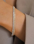 Fashion Tennis Necklace Light Luxury Zircon Golden Silver Color Cross Pendant Neck Chain Jewelry Gifts for Men/Women