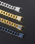 Cuban Bracelet On Hand For Men Luxury Iced Out Full Zircon Hip Hop Rapper Bling Link Chain Bracelet Homme Gold Color Jewelry