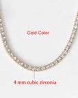 Hip Hop Iced Out Tennis Chain Necklace For Men Women Luxury Cubic Zircon Crystal Short Rock Neck Accessories Jewelry OHN016