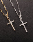 925 Sterling Silver Chain Necklace Personalized Hip Hop Cross Zircon Pendant Necklace for Women Men Party Fashion Jewelry Gift