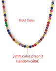 Hip Hop Iced Out Tennis Chain Necklace For Men Women Luxury Cubic Zircon Crystal Short Rock Neck Accessories Jewelry OHN016