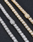 Women's Iced Shiny AAAAA Zircon Tennis Chain Hip-hop Rock Miami Tennis Necklace Jewelry Free Laser LOGO