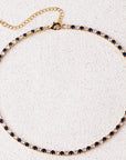 Bridal Fashion Hip Hop Rainbow Zircon Crystal Necklace Gold Silver Color Tennis Chain Necklace For Women Party Jewelry Gift