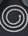 Women's Iced Shiny AAAAA Zircon Tennis Chain Hip-hop Rock Miami Tennis Necklace Jewelry Free Laser LOGO