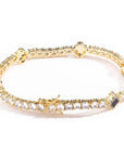 NY Fashion Design Dainty Tennis Chain Gold/Silver Plated Zircon Bracelet Luxury Hip Hop Jewelry for Men Women party Gift