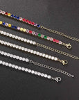 Hip Hop Iced Out Tennis Chain Necklace For Men Women Luxury Cubic Zircon Crystal Short Rock Neck Accessories Jewelry OHN016