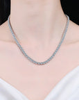 Certified Moissanite 925 Sterling Silver Men's and Women's Tennis Chain Necklace Fashion Jewelry
