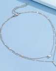 Trendy Zircon Pendant Necklace For Women Multilayer Chain Choker Fashion Female Party Shiny Jewelry Gift