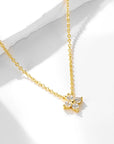 Fashion Tiny Flowers Dainty Necklace Gold Silver Color Stainless Steel Zircon Choker Necklace for Women Pendant Jewelry Gifts