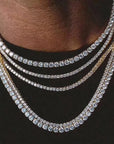 2022 Fashion 4mm 5mm Hip Hop Gold Color Silver Color Gothic Tennis Necklace Neck Chain Long for Men Male Women Jewellery