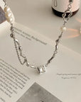 INS Imitation Pearl Necklace Women's Black Zircon Hip Hop Cool Neckchain Y2K Accessories Sweet Girl Party Birthday Jewelry Gift