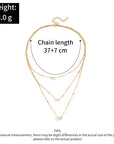 Trendy Zircon Pendant Necklace For Women Multilayer Chain Choker Fashion Female Party Shiny Jewelry Gift