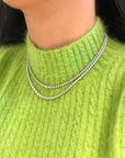 2022 Fashion 4mm 5mm Hip Hop Gold Color Silver Color Gothic Tennis Necklace Neck Chain Long for Men Male Women Jewellery