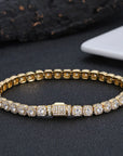 Women's Iced Shiny AAAAA Zircon Tennis Chain Hip-hop Rock Miami Tennis Necklace Jewelry Free Laser LOGO