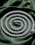 Certified Moissanite 925 Sterling Silver Men's and Women's Tennis Chain Necklace Fashion Jewelry