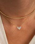 Fashion Tennis Necklace Light Luxury Zircon Golden Silver Color Cross Pendant Neck Chain Jewelry Gifts for Men/Women