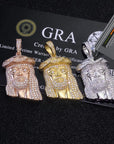 ICEBLING Hip Hop Jewelry Iced Out Moissanite Jesus Head Pendant Pass Diamond Test Rose Gold Plated 925 Silver Charm Necklace