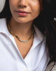 Hiphop Shinny Zircon Chain Necklace for Women INS Style Gold Plated Jewelry New