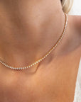 Fashion Tennis Necklace Light Luxury Zircon Golden Silver Color Cross Pendant Neck Chain Jewelry Gifts for Men/Women