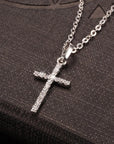 925 Sterling Silver Chain Necklace Personalized Hip Hop Cross Zircon Pendant Necklace for Women Men Party Fashion Jewelry Gift