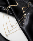 Trendy Zircon Pendant Necklace For Women Multilayer Chain Choker Fashion Female Party Shiny Jewelry Gift