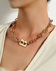 G&D 2023 New Hiphop Punk Luxury Design Letter B Charm Choker Gold Color Goth Jewelry Chunky Chain Necklace for Women Party Gift