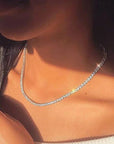Hip Hop Iced Out Tennis Chain Necklace For Men Women Luxury Cubic Zircon Crystal Short Rock Neck Accessories Jewelry OHN016