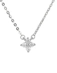 Fashion Tiny Flowers Dainty Necklace Gold Silver Color Stainless Steel Zircon Choker Necklace for Women Pendant Jewelry Gifts
