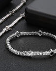 NY Fashion Design Dainty Tennis Chain Gold/Silver Plated Zircon Bracelet Luxury Hip Hop Jewelry for Men Women party Gift