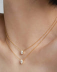 Trendy Zircon Pendant Necklace For Women Multilayer Chain Choker Fashion Female Party Shiny Jewelry Gift