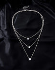 Trendy Zircon Pendant Necklace For Women Multilayer Chain Choker Fashion Female Party Shiny Jewelry Gift