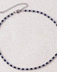 Bridal Fashion Hip Hop Rainbow Zircon Crystal Necklace Gold Silver Color Tennis Chain Necklace For Women Party Jewelry Gift