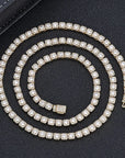 Women's Iced Shiny AAAAA Zircon Tennis Chain Hip-hop Rock Miami Tennis Necklace Jewelry Free Laser LOGO